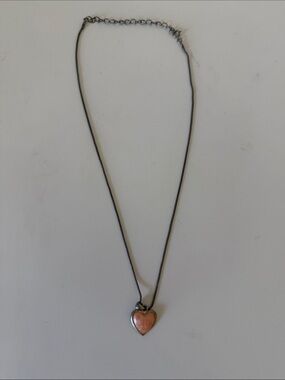 Heart Pendant Necklace - Pink Heart Charm Necklace